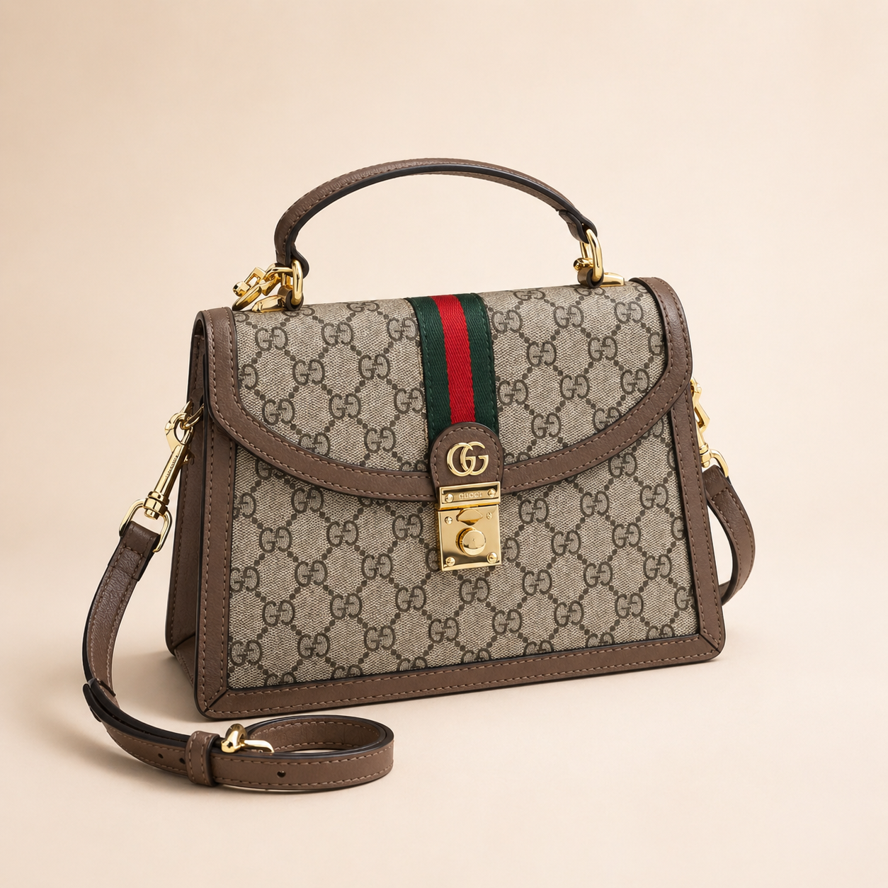 Gucci Ophidia GG Beige/Ebony - Handbag