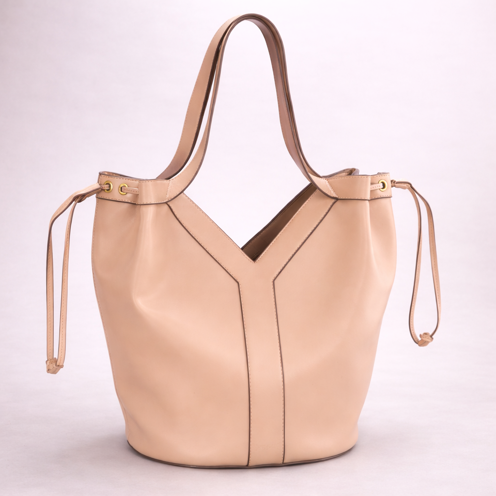 YSL Leather Shoulder Bag – Beige Edition