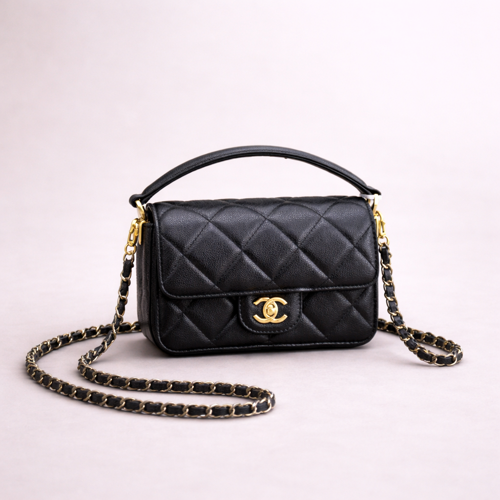Chanel Quilted Mini Flap Handbag – Black Edition