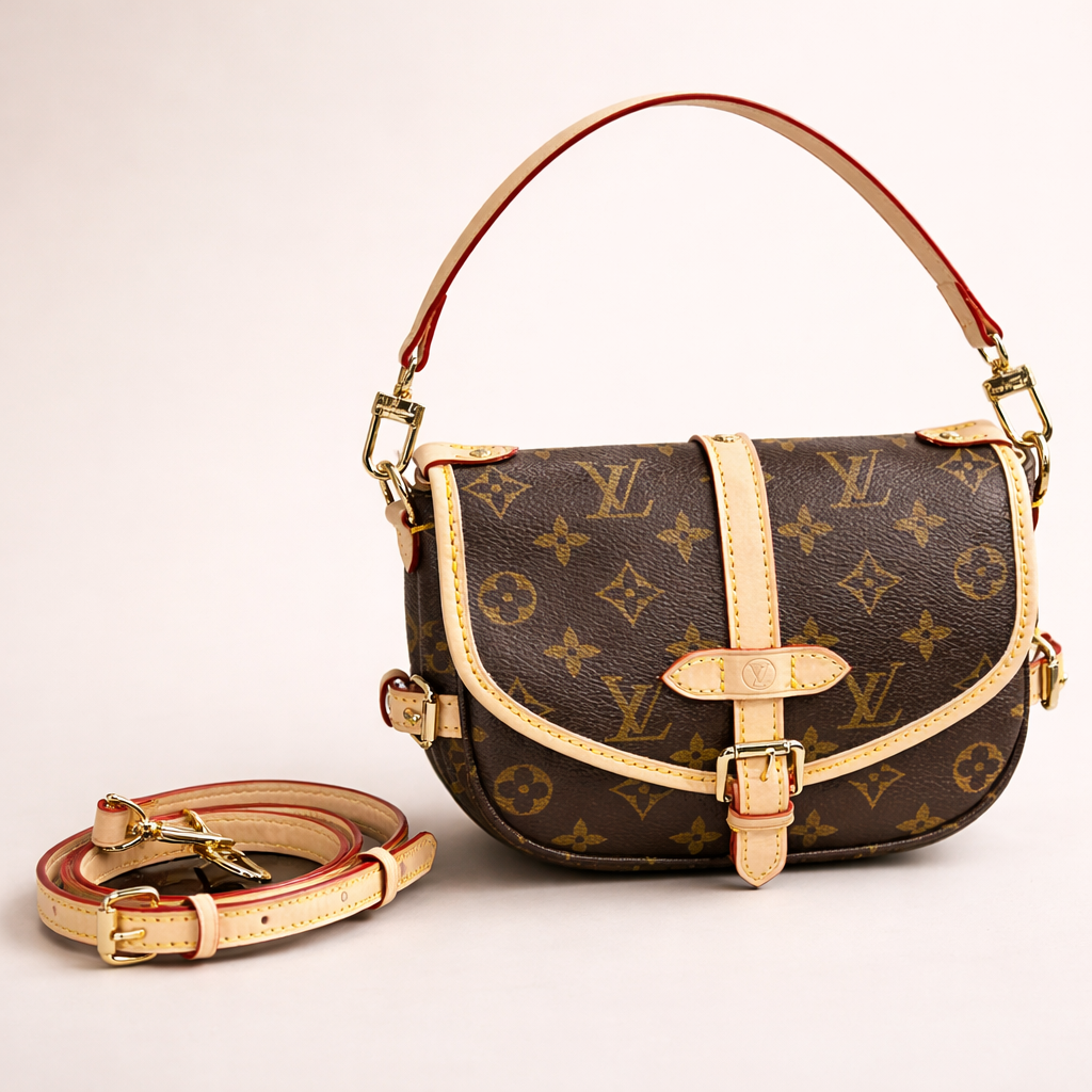 Louis Vuitton Monogram Canvas Crossbody Bag – Classic Brown Edition