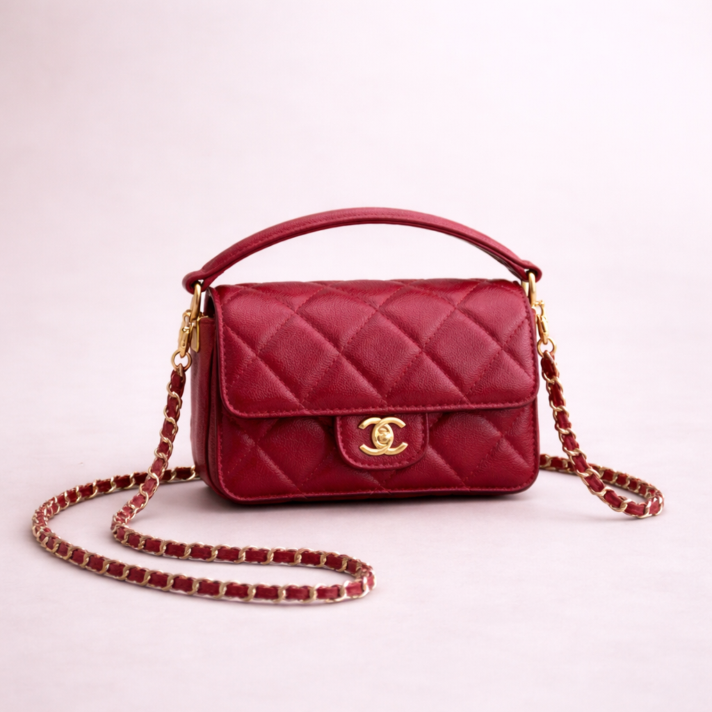 Chanel Quilted Mini Flap Handbag – Red Edition