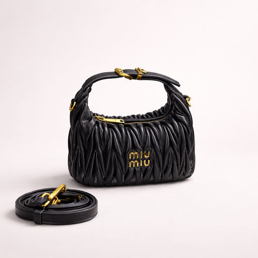 Miu Miu Matelassé Handbag – Black Edition