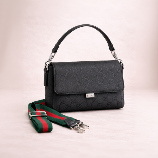 Gucci GG Canvas Shoulder Bag – Black Edition