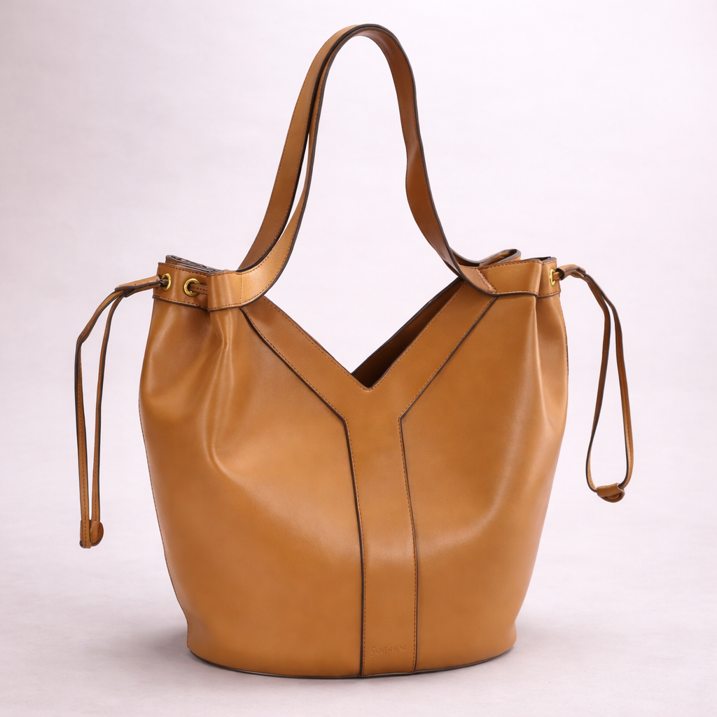 YSL Leather Shoulder Bag – Tan Edition