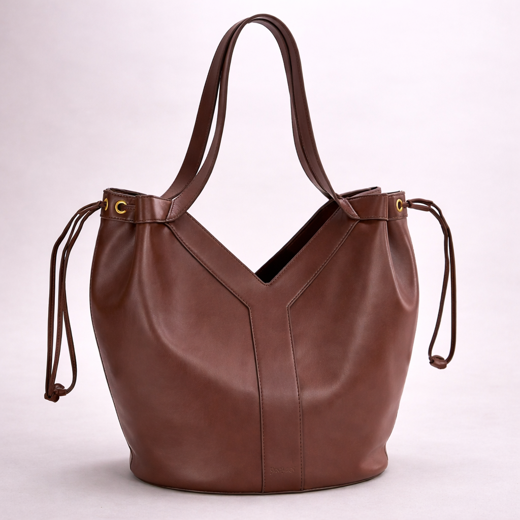 YSL Leather Shoulder Bag – Brown Edition