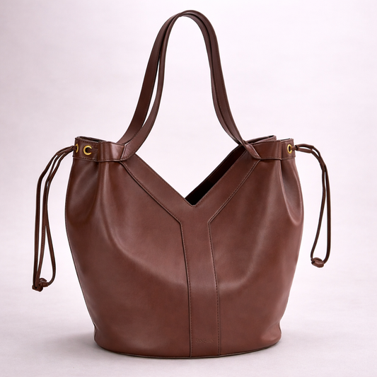 YSL Leather Shoulder Bag – Brown Edition