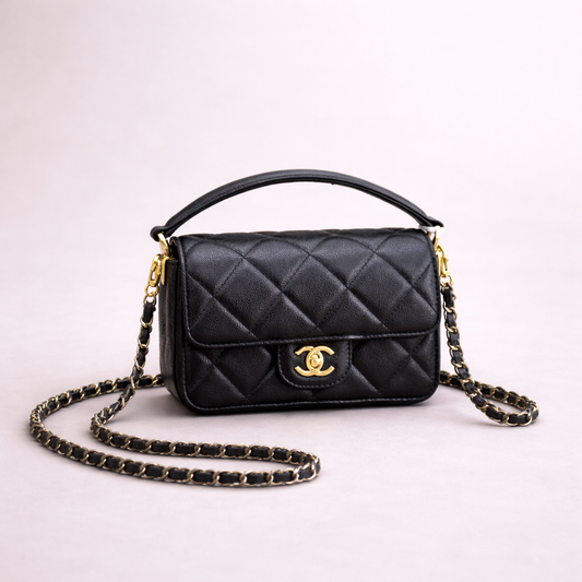 Chanel Quilted Mini Flap Handbag – Black Edition