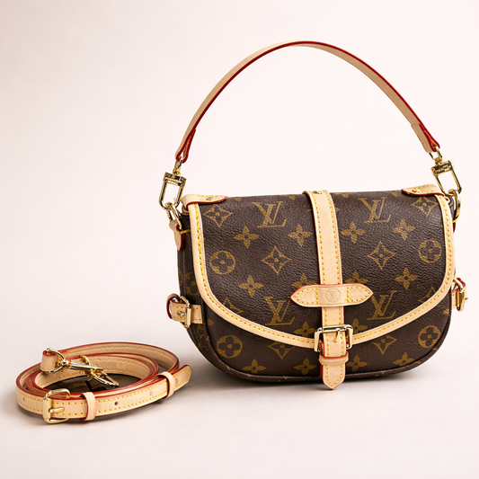 Louis Vuitton Monogram Canvas Crossbody Bag – Classic Brown Edition