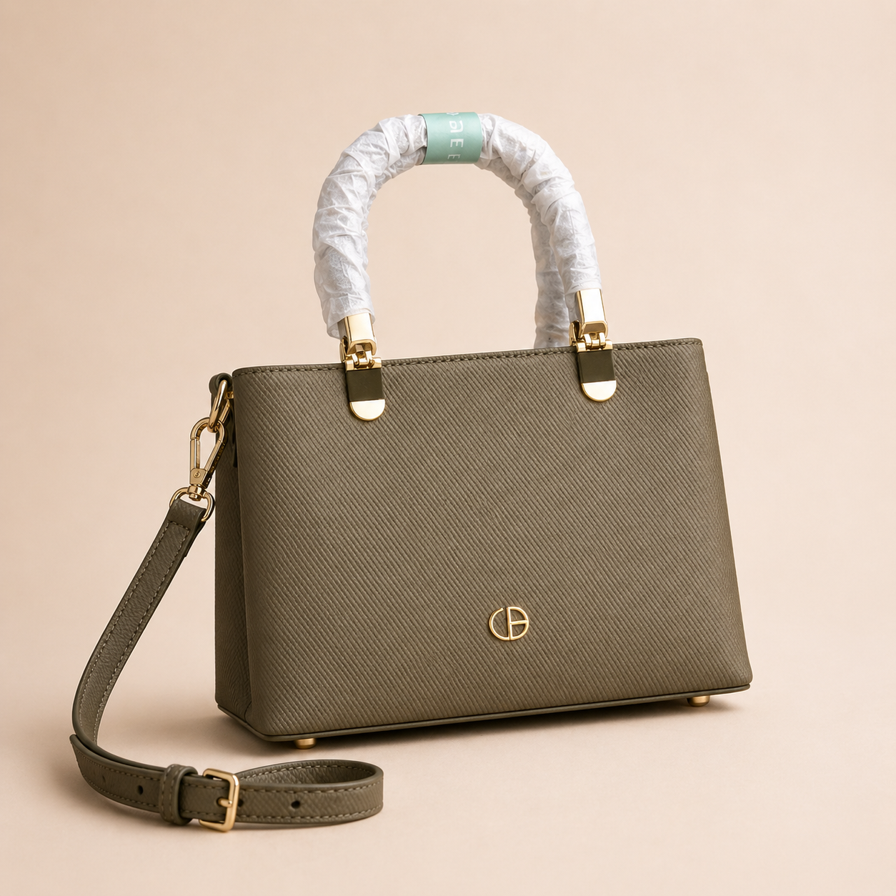 Dune London Structured Handbag – Olive Grey Edition